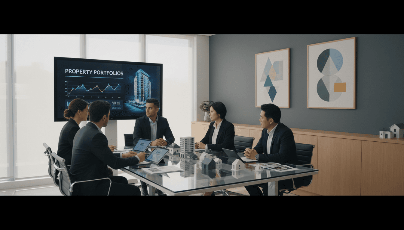Real estate consultant meeting with property owner